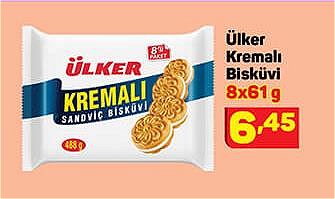 Ülker Kremalı Bisküvi 8x61 g image