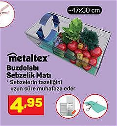 Metaltex Buzdolabı Sebzelik Matı 47x30 cm image