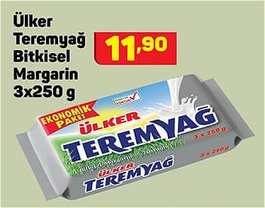 Ülker Teremyağ Bitkisel Margarin 3x250 g image