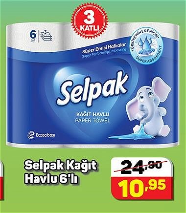 Selpak Kağıt Havlu 6'lı | İndirimde Market