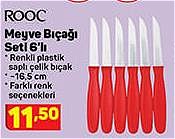Rooc Meyve Bıçağı Seti 6'lı 16,5 cm image