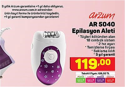 Arzum AR 5040 Epilasyon Aleti image