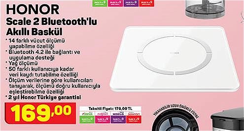 Honor Scale 2 Bluetooth'lu Akıllı Baskül image