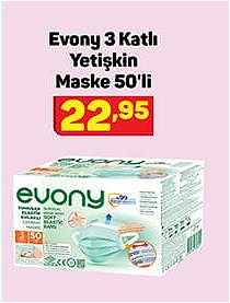 Evony 3 Katlı Yetişkin Maske 50'li image