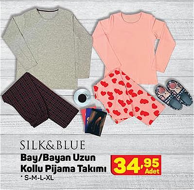 Silk&Blue Bay/Bayan Uzun Kollu Pijama Takımı image