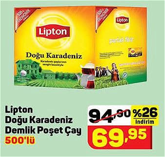 Lipton Doğu Karadeniz Demlik Poşet Çay 500'lü image