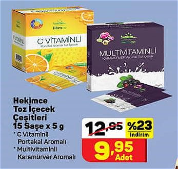 Hekimce Toz İçecek Çeşitleri 15 Şase x 5 g image