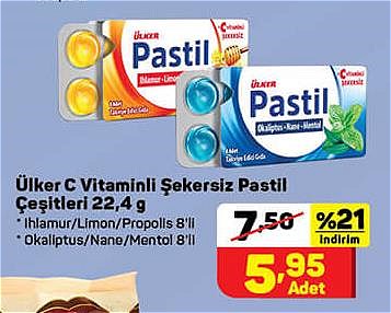 Ülker C Vitaminli Şekersiz Pastil Çeşitleri 22,4 g image