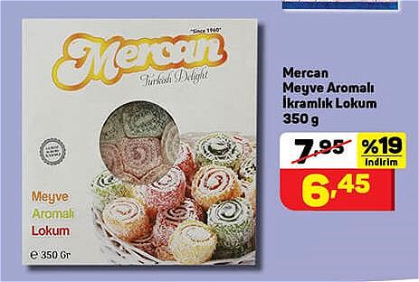 Mercan Meyve Aromalı İkramlık Lokum 350 g image