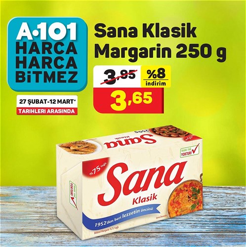 Sana Klasik Margarin 250 g image