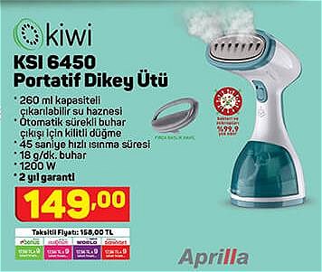 Kiwi KSI 6450 Portatif Dikey Ütü image