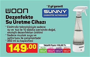 Woon Dezenfekte Su Üretme Cihazı image