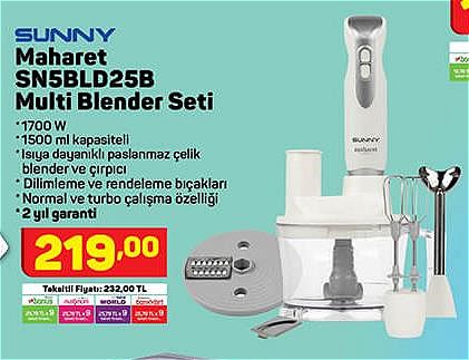 Sunny Maharet SN5BLD25B Multi Blender Seti image