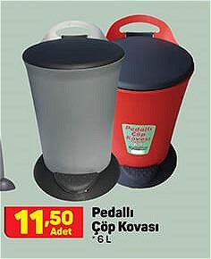 Pedallı Çöp Kovası 6 L image