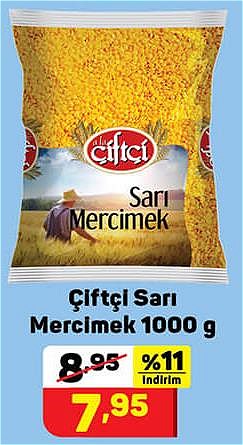 Çiftçi Sarı Mercimek 1000 g image