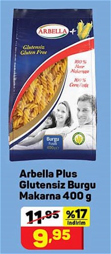 Arbella Plus Glutensiz Burgu Makarna 400 g image