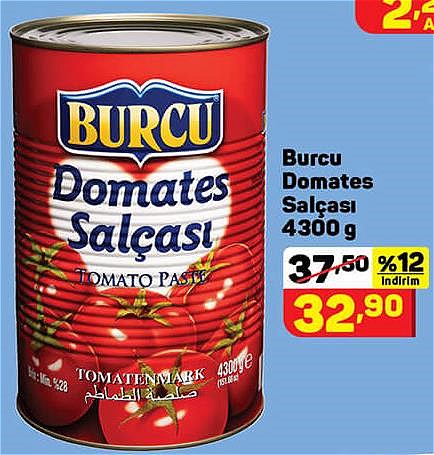 Burcu Domates Salçası 4300 g image