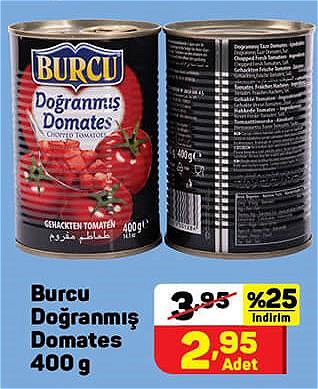 Burcu Doğranmış Domates 400 g image