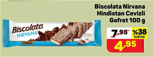 Biscolata Nirvana Hindistan Cevizli Gofret 100 g image