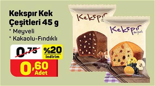 Kekspır Kek Çeşitleri 45 g image