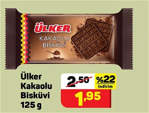 Ulker Kakaolu Biskuvi 125 G Indirimde Market