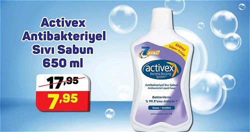 Activex Antibakteriyel Sıvı Sabun 650 ml image