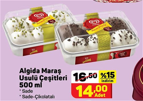 Algida Maraş Usulü Çeşitleri 500 ml image