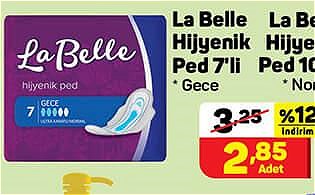 La Belle Hijyenik Ped 7'li Gece image