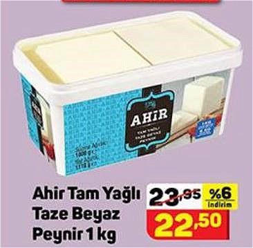 Ahir Tam Yağlı Taze Beyaz Peynir 1 kg image