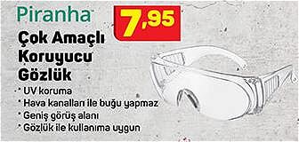 Piranha Çok Amaçlı Koruyucu Gözlük image