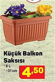 Küçük Balkon Saksısı 6 l image