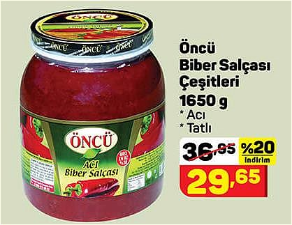 Öncü Biber Salçası Çeşitleri 1650 g image