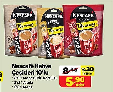 Nescafe Kahve Çeşitleri 10'lu image