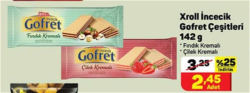 Xroll İncecik Gofret Çeşitleri 142 g image