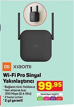 Xiaomi Wi-Fi Pro Sinyal Yakınlaştırıcı 300 Mbps image