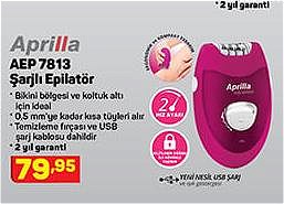 Aprilla AEP 7813 Şarjlı Epilatör image