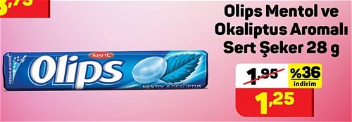 Olips Mentol ve Okaliptus Aromalı Sert Şeker 28 g image