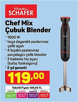 Schafer Chef Mix Çubuk Blender 1500 W image