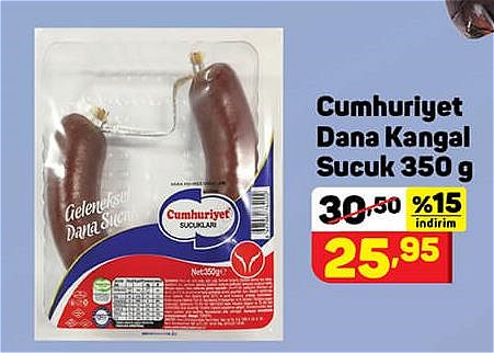 Cumhuriyet Dana Kangal Sucuk 350 g image