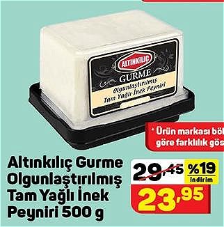 Altınkılıç Gurme Olgunlaştırılmış Tam Yağlı İnek Peyniri 500 g image