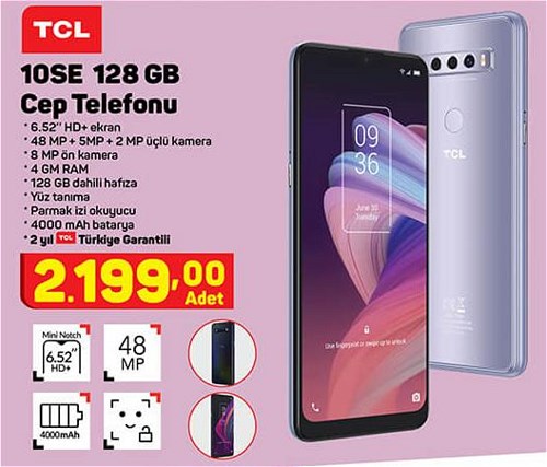 A101 TCL 10SE 128 GB Cep Telefonu