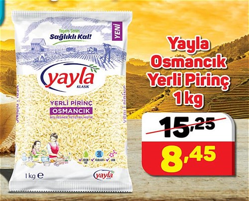 Yayla Osmancık Yerli Pirinç 1 kg image