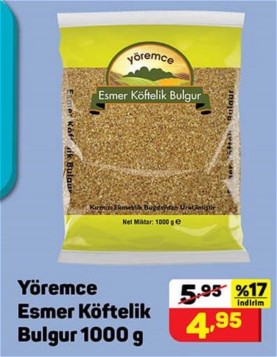 Yöremce Esmer Köftelik Bulgur 1000 g image