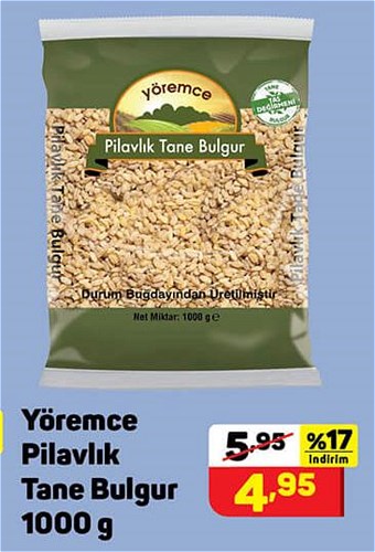 Yöremce Pilavlık Tane Bulgur 1000 g image