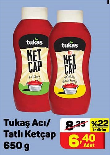 Tukaş Acı/Tatlı Ketçap 650 g image