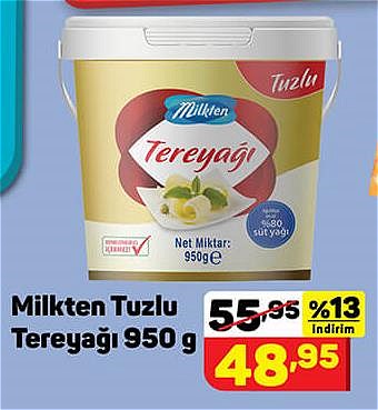 Milkten Tuzlu Tereyağı 950 g image