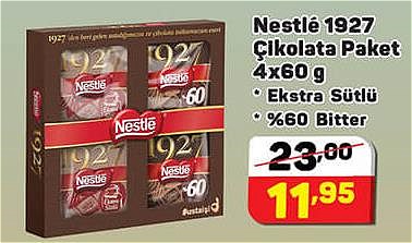Nestle 1927 Çikolata Paket 4x60 g image