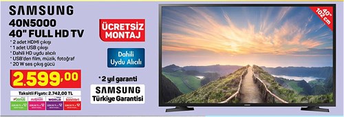 Samsung 40N5000 40" Full HD Tv image