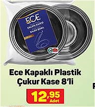 Ece Kapaklı Plastik Çukur Kase 8'li image