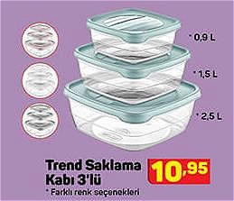 Trend Saklama Kabı 3'lü  image